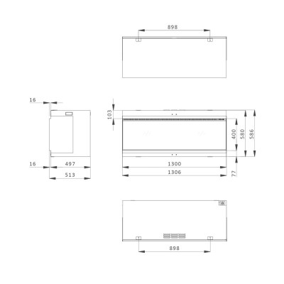 iX13 Front Dimensions